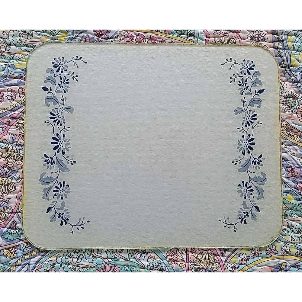 CORNING Colonial Mist Cutting Board Counter Saver Portable Glass 12×15 Floral